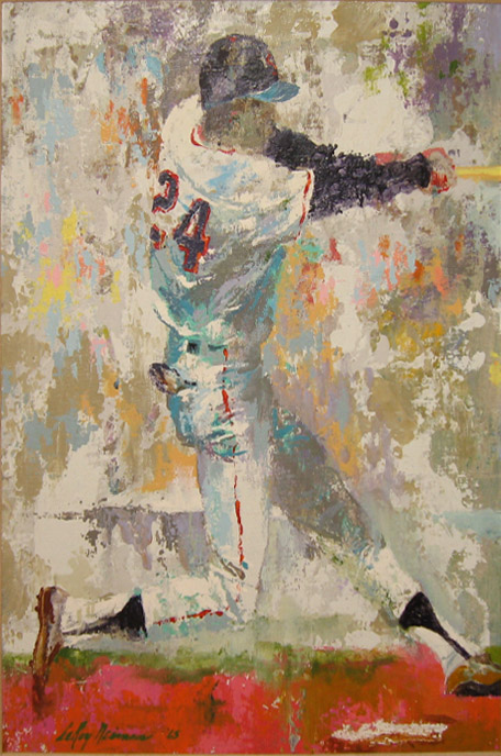 Willie Mays b painting - Leroy Neiman Willie Mays b art painting